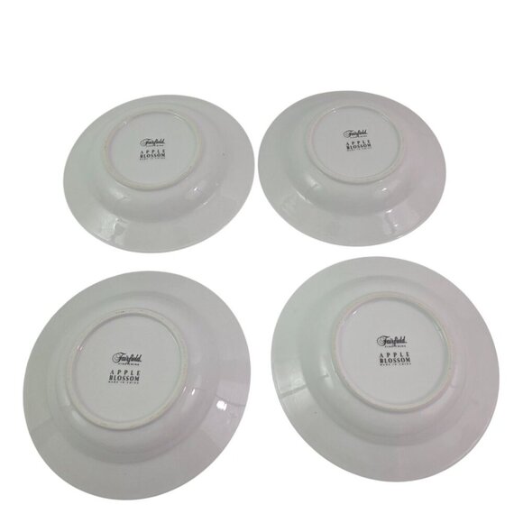 Fairfield Apple Blossom Floral Print 8" Fine China Soup Salad Bowls – Set of 4 - Picture 2 of 14